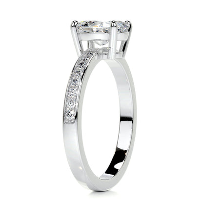 1.0 CT Oval Solitaire CVD F/SI1 Diamond Engagement Ring 8