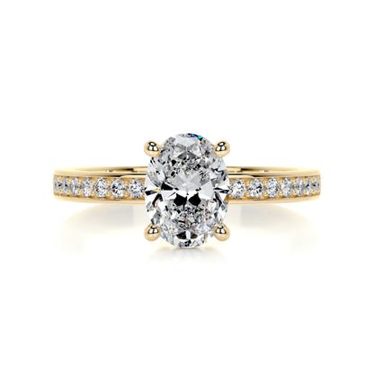 1.0 CT Oval Solitaire CVD F/SI1 Diamond Engagement Ring 7