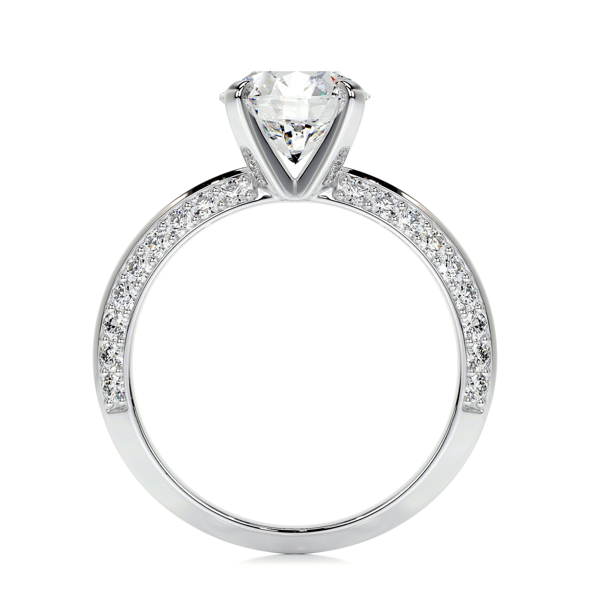 2.0 CT Round Solitaire CVD E/VS2 Diamond Engagement Ring 5