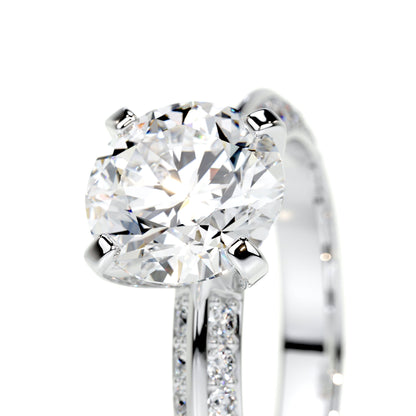 2.0 CT Round Solitaire CVD E/VS2 Diamond Engagement Ring 3