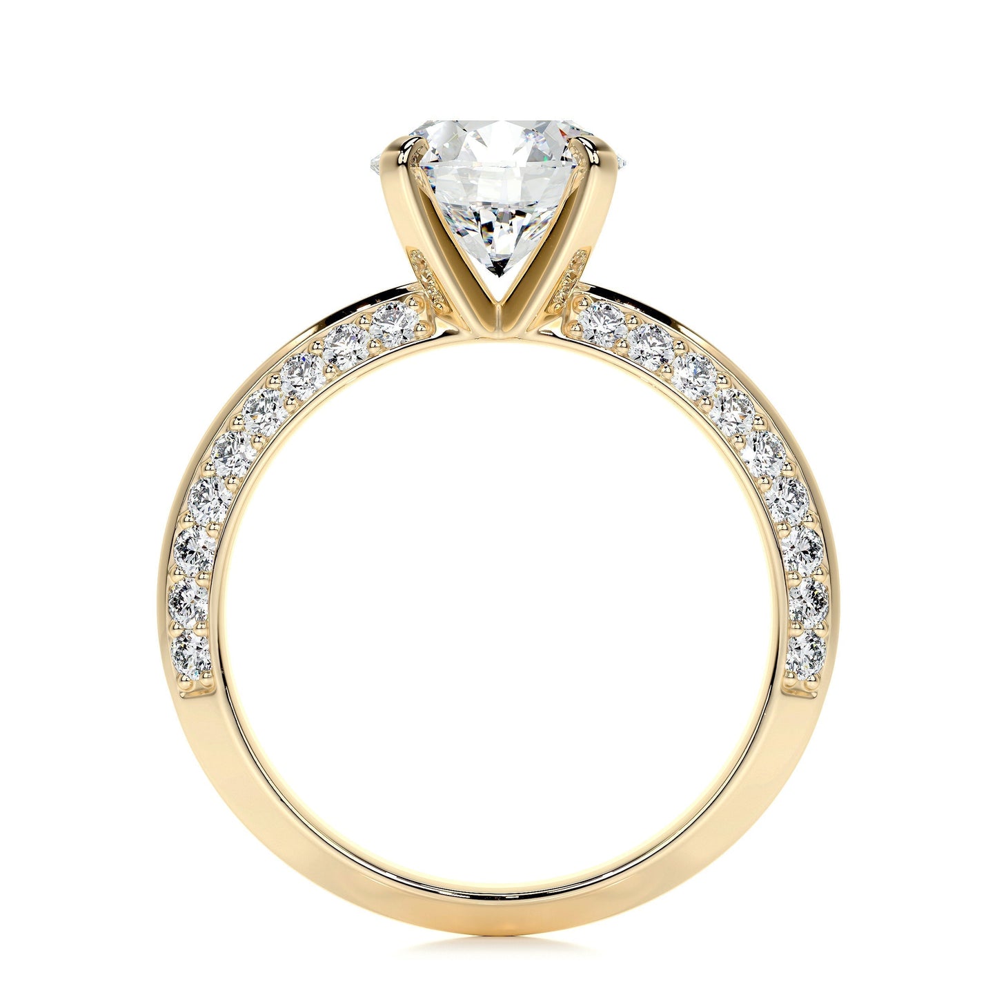 2.0 CT Round Solitaire CVD E/VS2 Diamond Engagement Ring 9