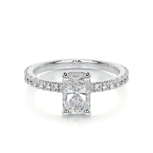 1.05 CT Radiant Hidden Halo CVD E/VS2 Diamond Engagement Ring 1