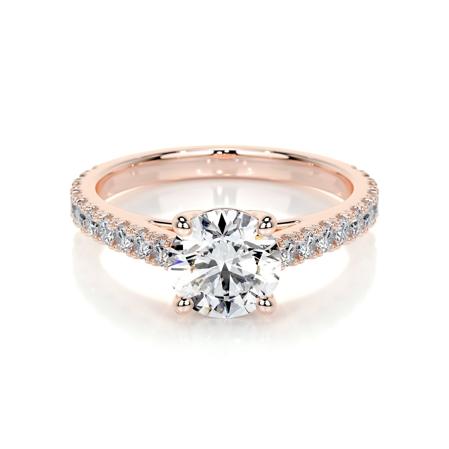 0.80 CT Round Solitaire CVD E/VS2 Diamond Engagement Ring 12