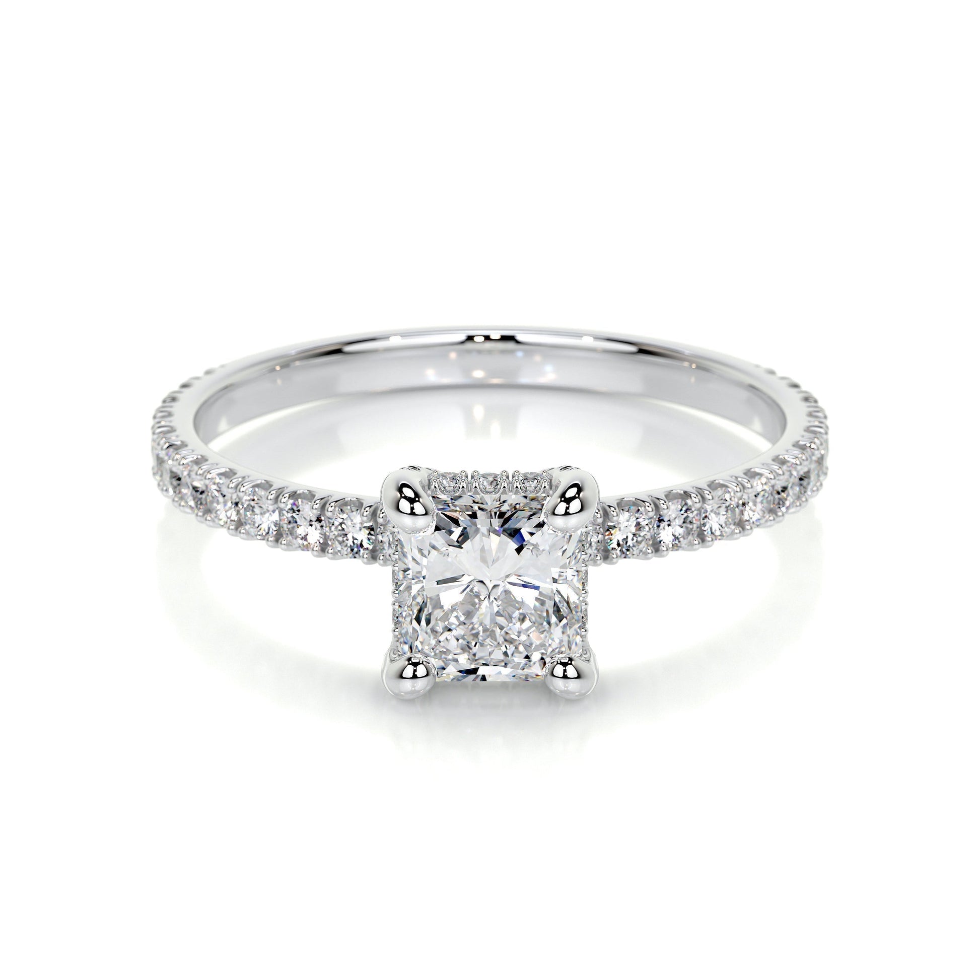 1.05 CT Radiant Hidden Halo CVD E/VS2 Diamond Engagement Ring 20