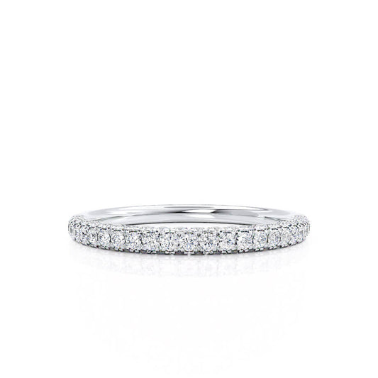 0.49 CT Round Shaped Moissanite Full Eternity Style Wedding Band 1