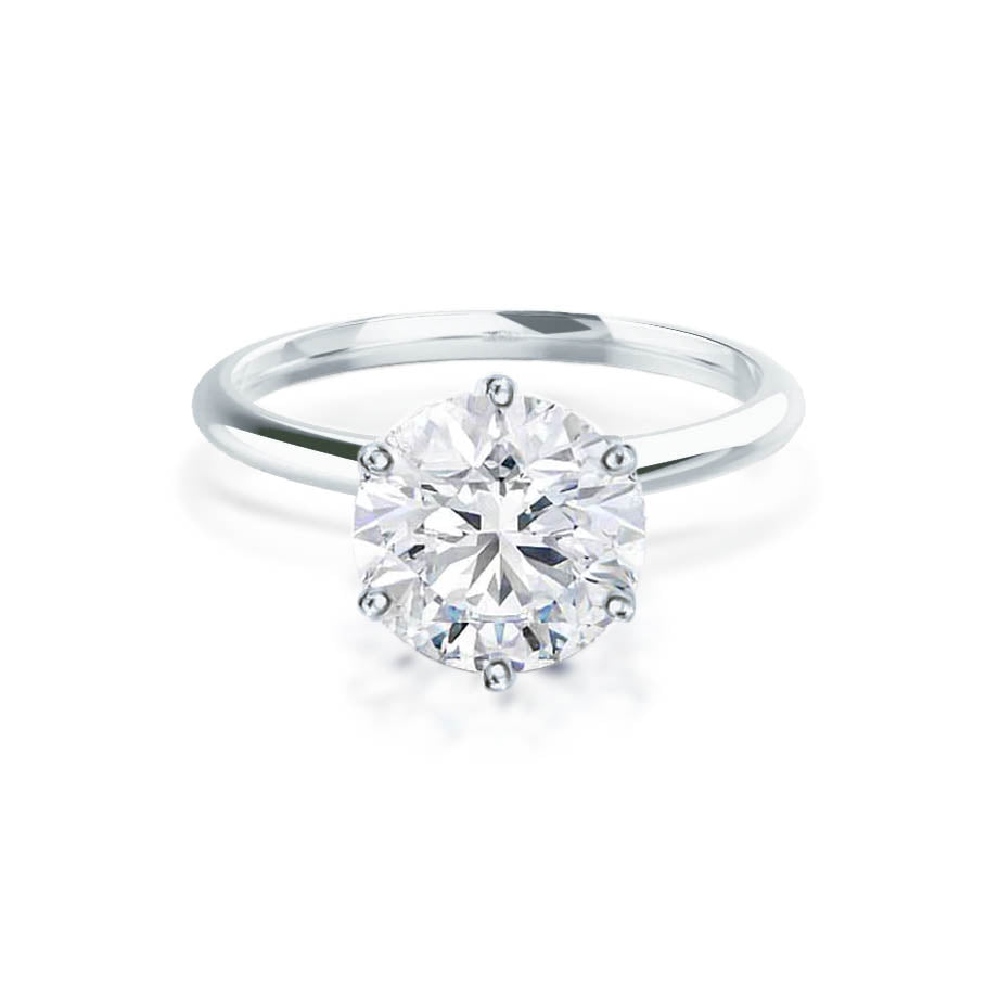 2.50 CT Round Solitaire CVD F/VS1 Diamond Engagement Ring 1