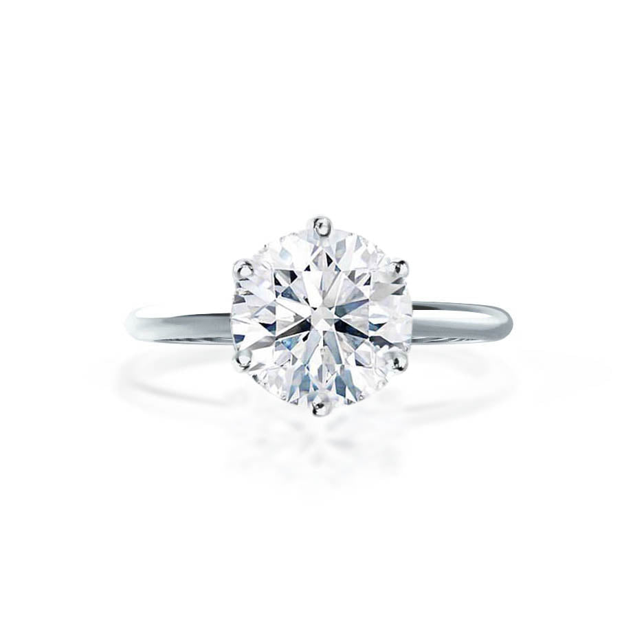 2.50 CT Round Solitaire CVD F/VS1 Diamond Engagement Ring 4