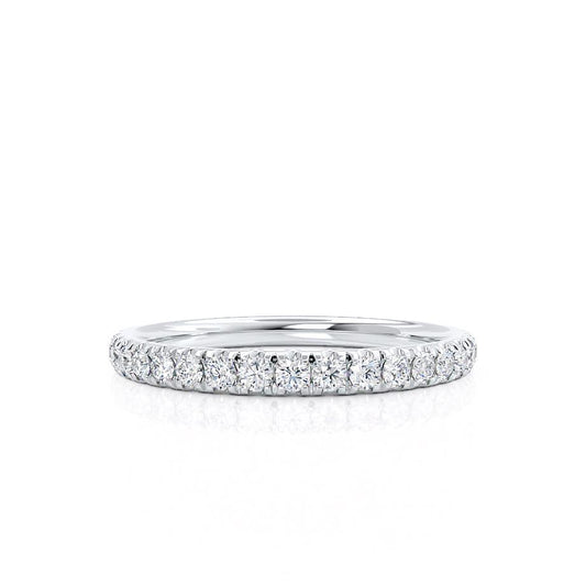 0.21 CT Round Shaped Moissanite Full Eternity Style Wedding Band 3