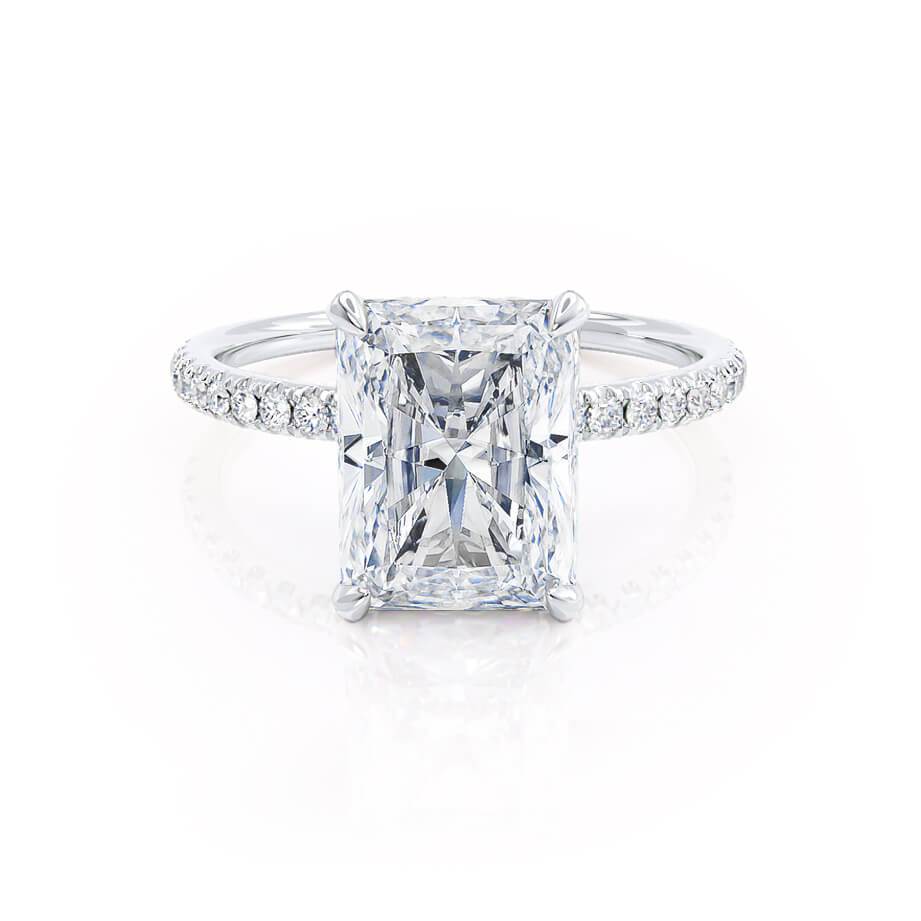 1.50 CT Radiant Hidden Halo CVD F/VVS1 Diamond Engagement Ring 1