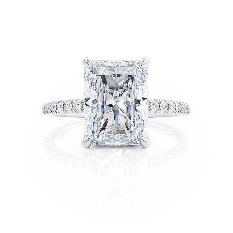 1.50 CT Radiant Hidden Halo CVD F/VVS1 Diamond Engagement Ring 4