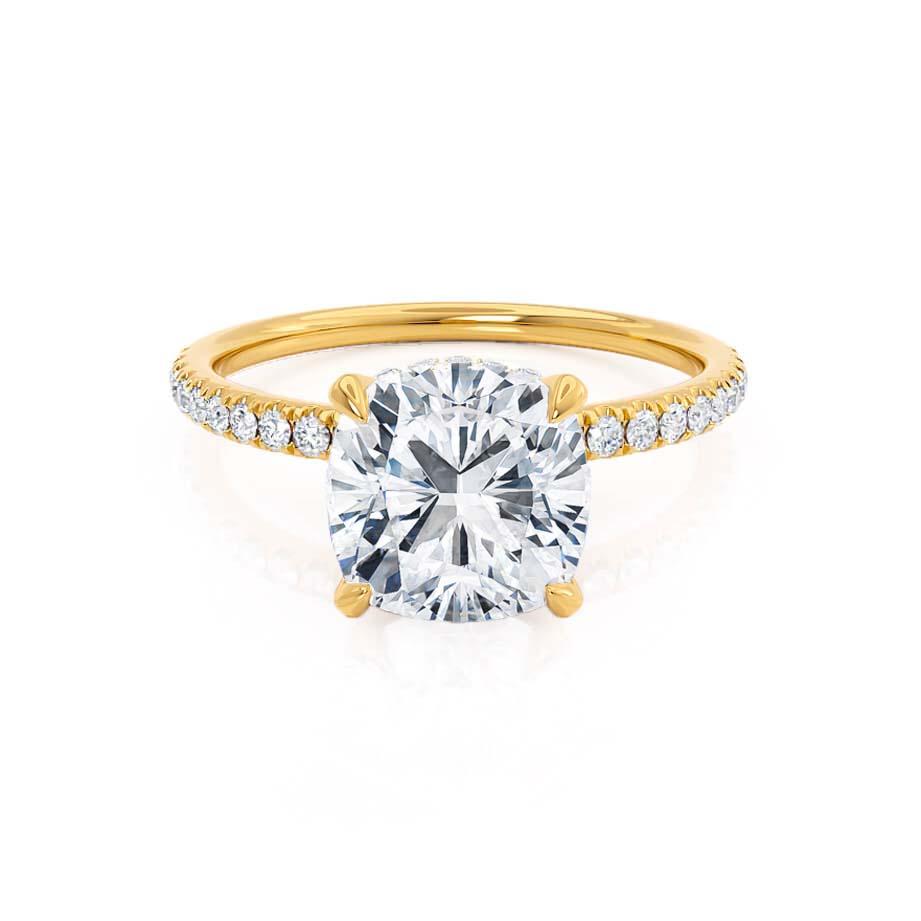 2.50 CT Cushion Hidden Halo CVD F/VS1 Diamond Engagement Ring 1