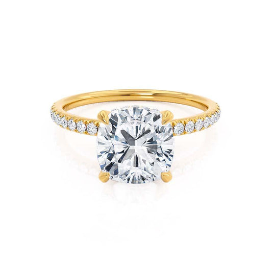 2.50 CT Cushion Hidden Halo CVD F/VS1 Diamond Engagement Ring 1