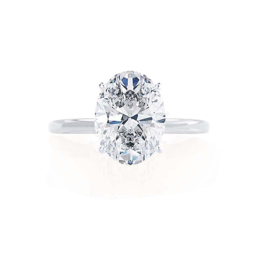 1.0 CT Oval Solitaire CVD G/VVS1 Diamond Engagement Ring 1