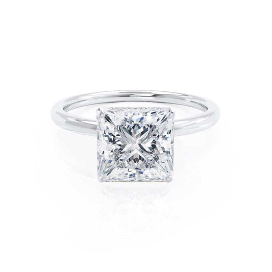 1.50 CT Princess Shaped Moissanite Solitaire Engagement Ring 4