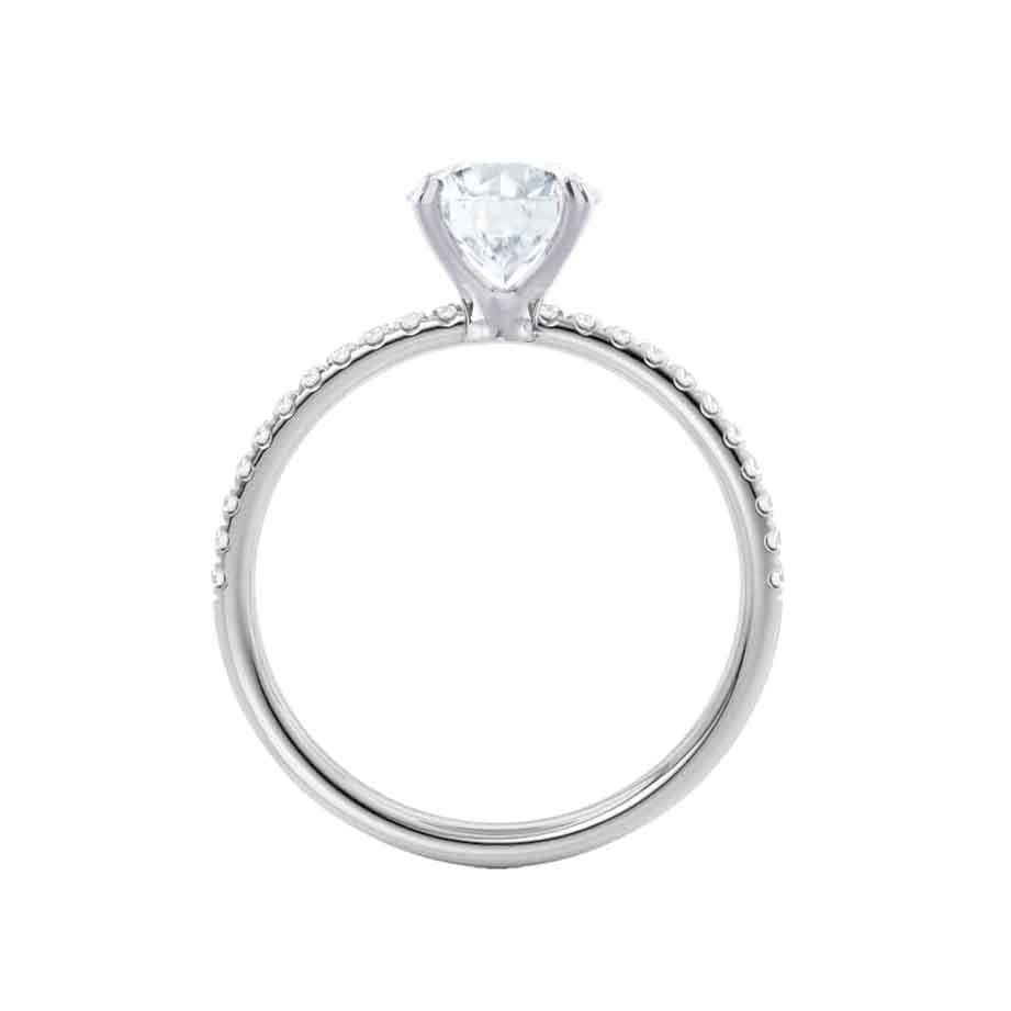 0.80 CT Cushion Shaped Moissanite Solitaire Engagement Ring 5