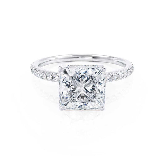 1.50 CT Princess Shaped Moissanite Solitaire Engagement Ring 4