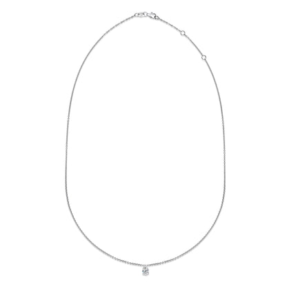 0.30 CT-1.0 CT Pear Solitaire CVD F/VS Diamond Necklace 3