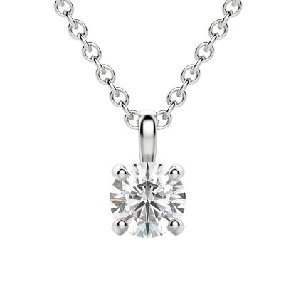 0.25 CT-0.75 CT Round Solitaire CVD F/VS Diamond Necklace 2