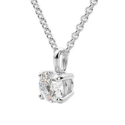 0.25 CT-0.75 CT Round Solitaire CVD F/VS Diamond Necklace 4