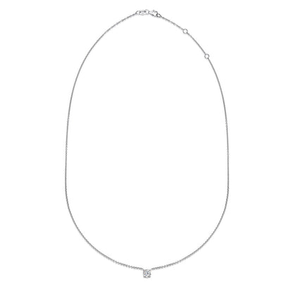 0.50 CT-1.0 CT Round Solitaire CVD F/VS Diamond Necklace 3