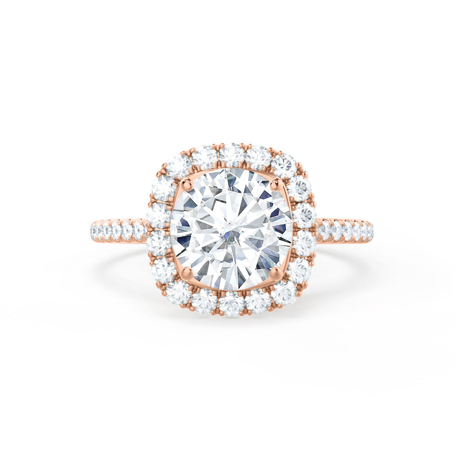 1.0 CT Cushion Halo CVD G/VVS1 Diamond Engagement Ring 4