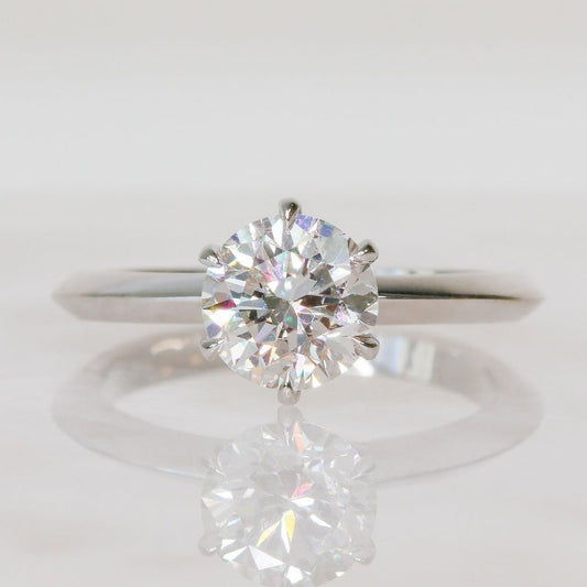 1.51 CT Round Solitaire F/VS2 Diamond Engagement Ring 1