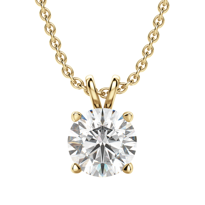 0.25 CT-1.0 CT Round Solitaire CVD F/VS Diamond Necklace 5