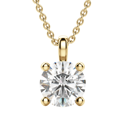 0.25 CT-0.75 CT Round Solitaire CVD F/VS Diamond Necklace 7