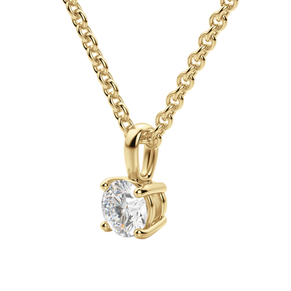 0.25 CT-0.75 CT Round Solitaire CVD F/VS Diamond Necklace 9