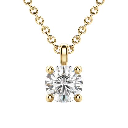 0.25 CT-0.75 CT Round Solitaire CVD F/VS Diamond Necklace 25