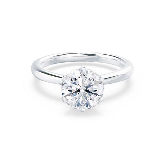 1.0 CT Round Solitaire CVD F/VS2 Diamond Engagement Ring 1