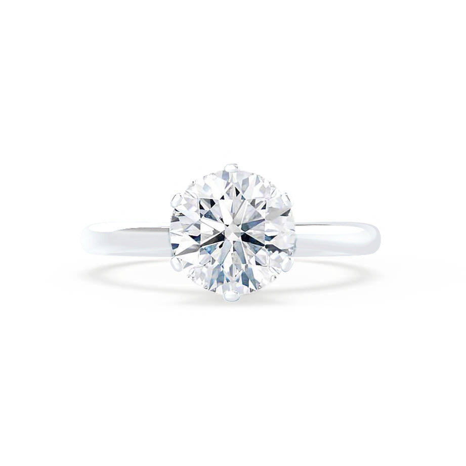 1.0 CT Round Solitaire CVD F/VS2 Diamond Engagement Ring 4