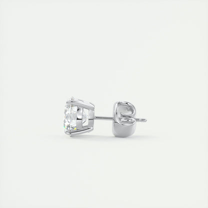 1.0 CT Round Solitaire CVD G/VS Diamond Earrings 3