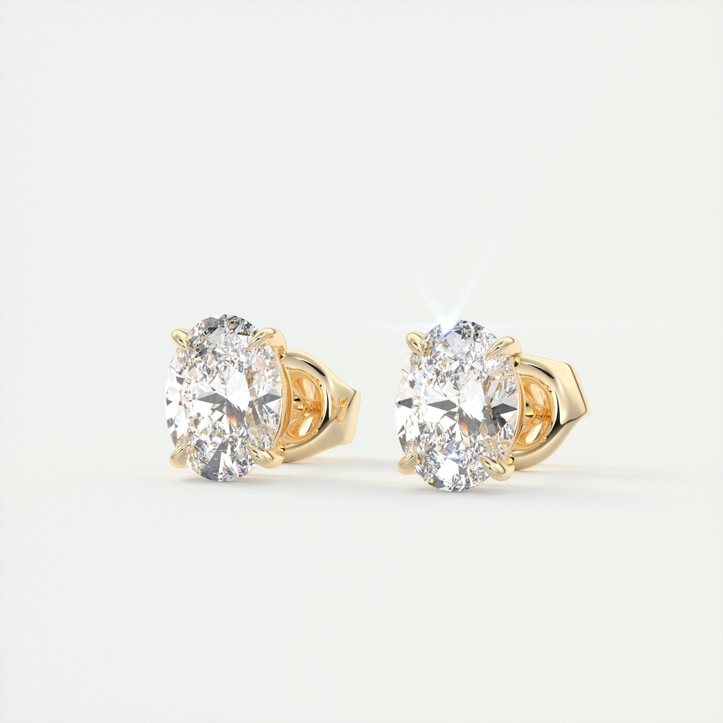 1.0 CT Oval Solitaire CVD G/VS Diamond Earrings 10