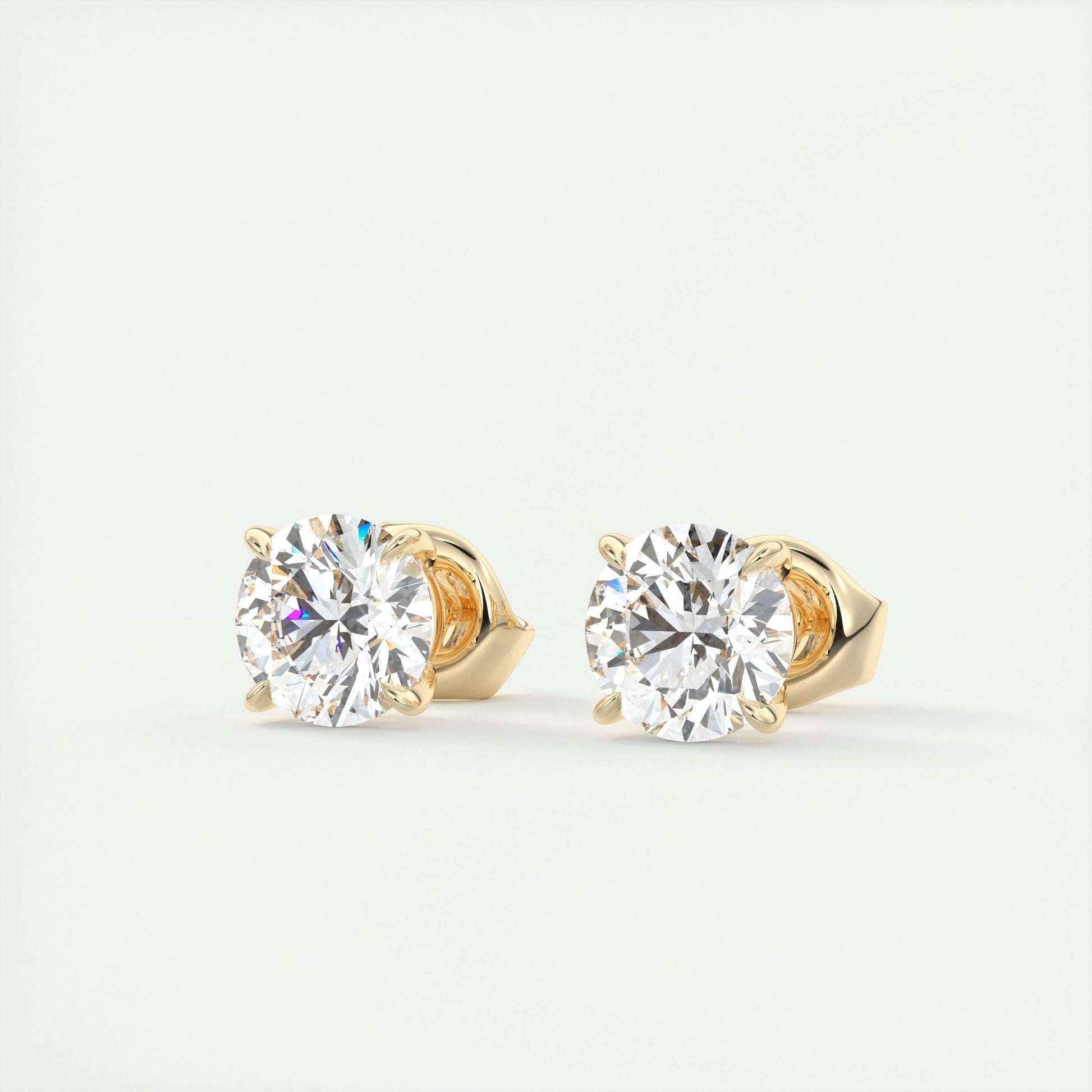 1.0 CT Round Solitaire CVD G/VS Diamond Earrings 6