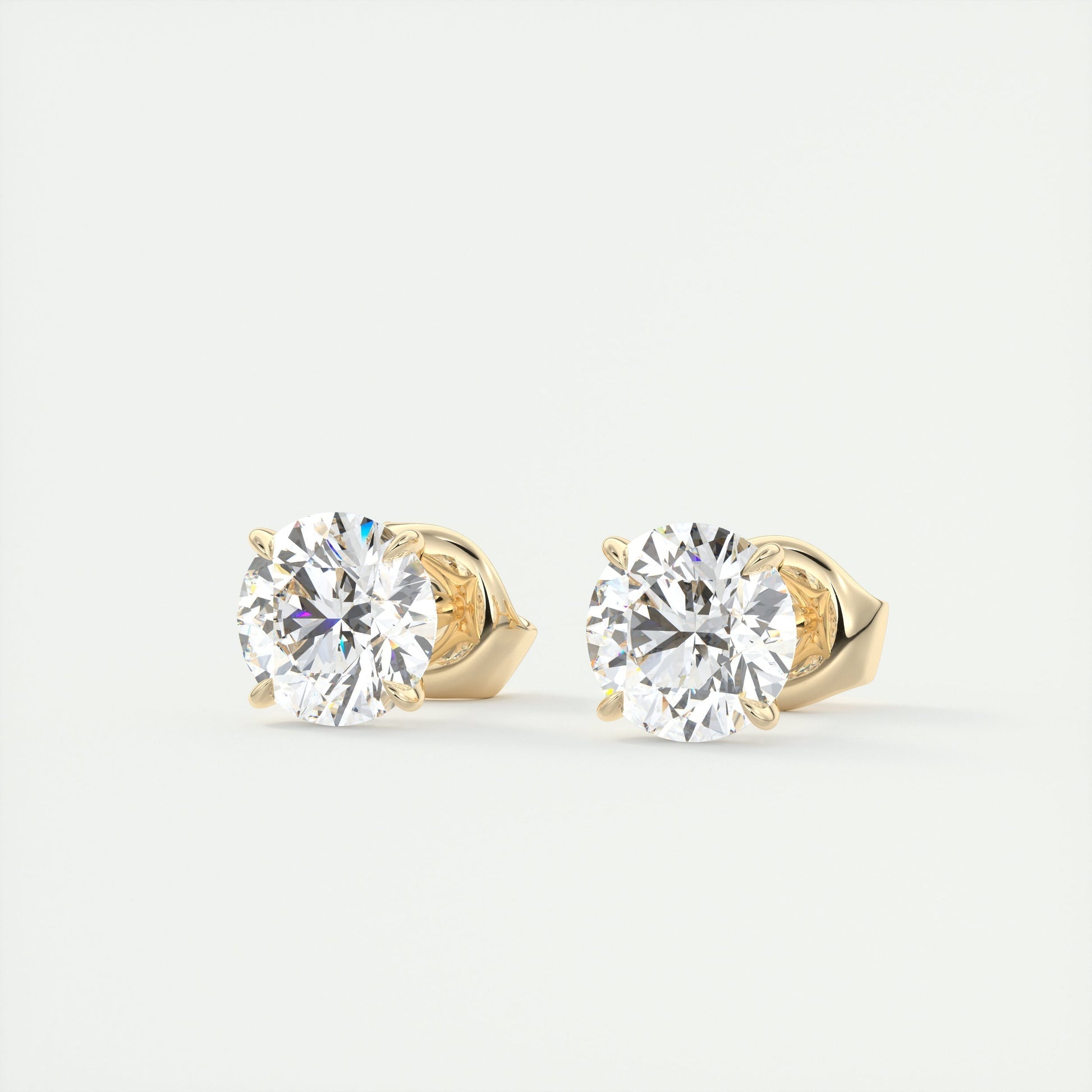 1.0 CT Round Solitaire CVD G/VS Diamond Earrings 4